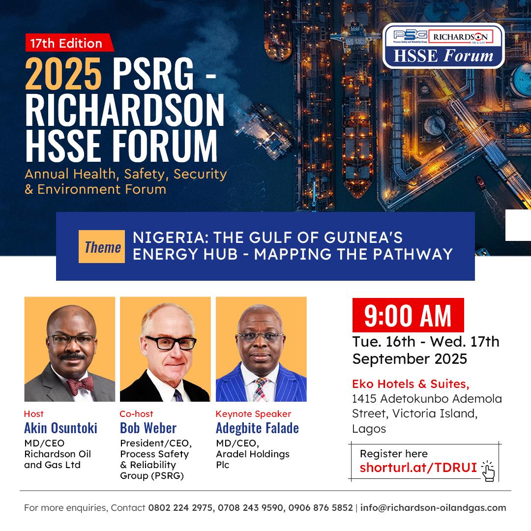 2025 PSRG-Richardson HSSE Forum (17th Edition) Registration - Proshare