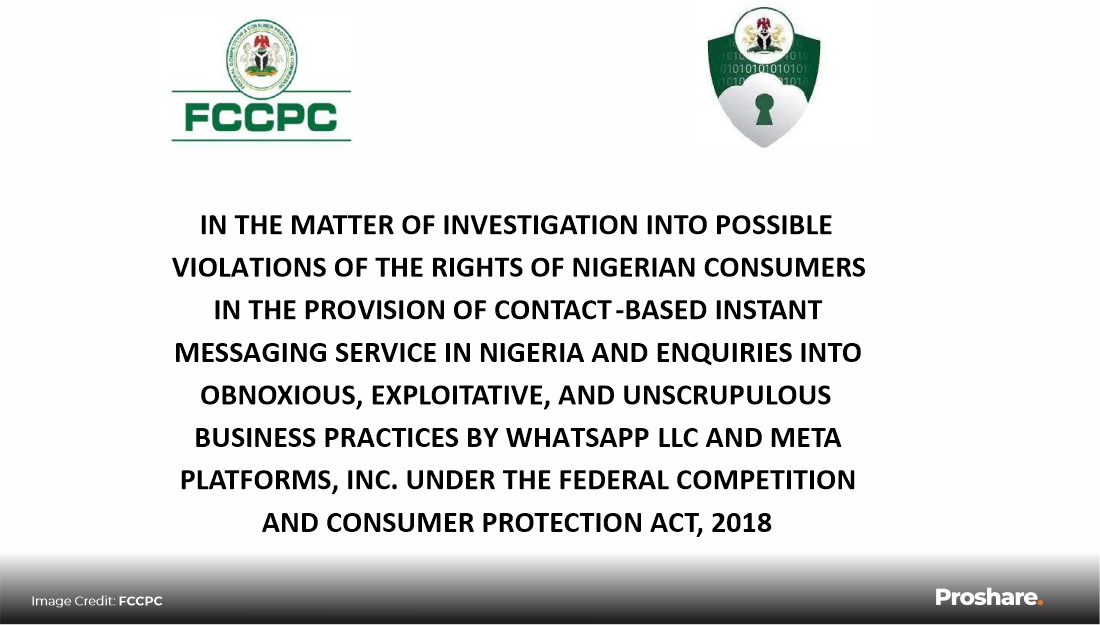 Investigative Report of The Federal Competition and Consumer Protection ...