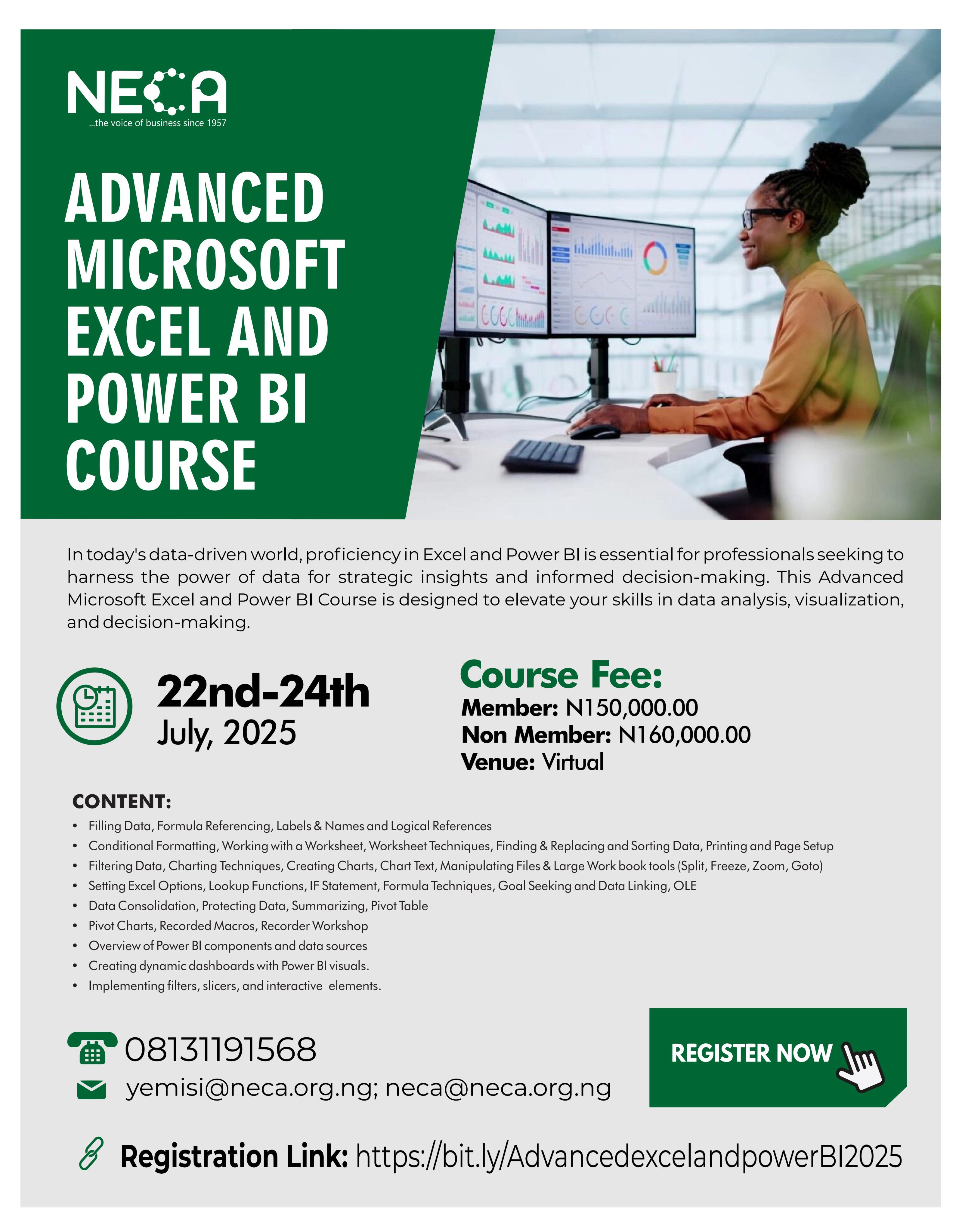 NECA Microsoft Excel and Power BI Course - Proshare